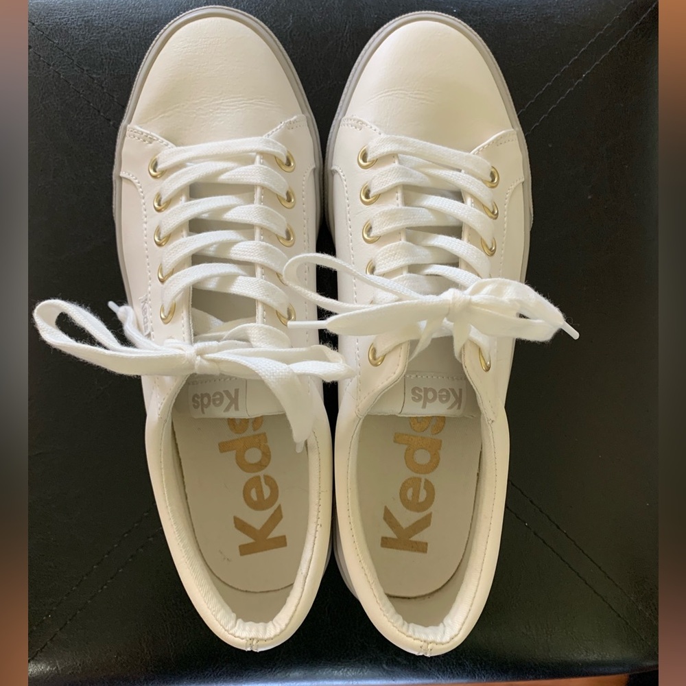 Keds Jump Kick women’s Leather white sneakers size 8
